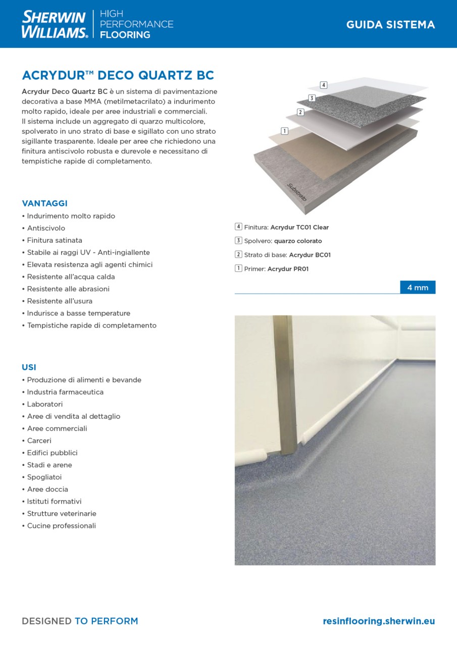 Acrydur Deco Quartz BC System Guide