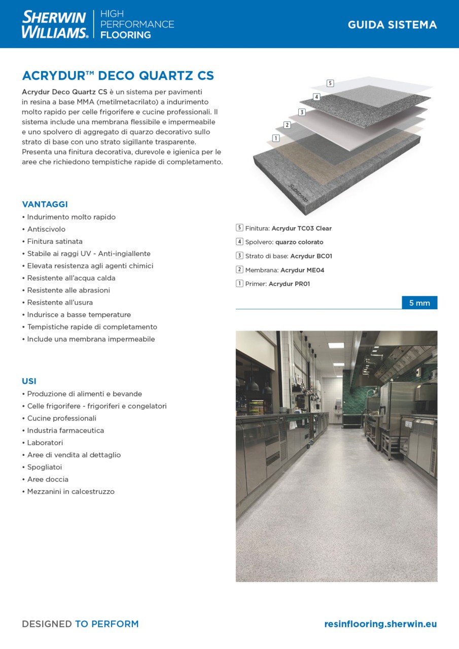 Acrydur Deco Quartz CS System Guide