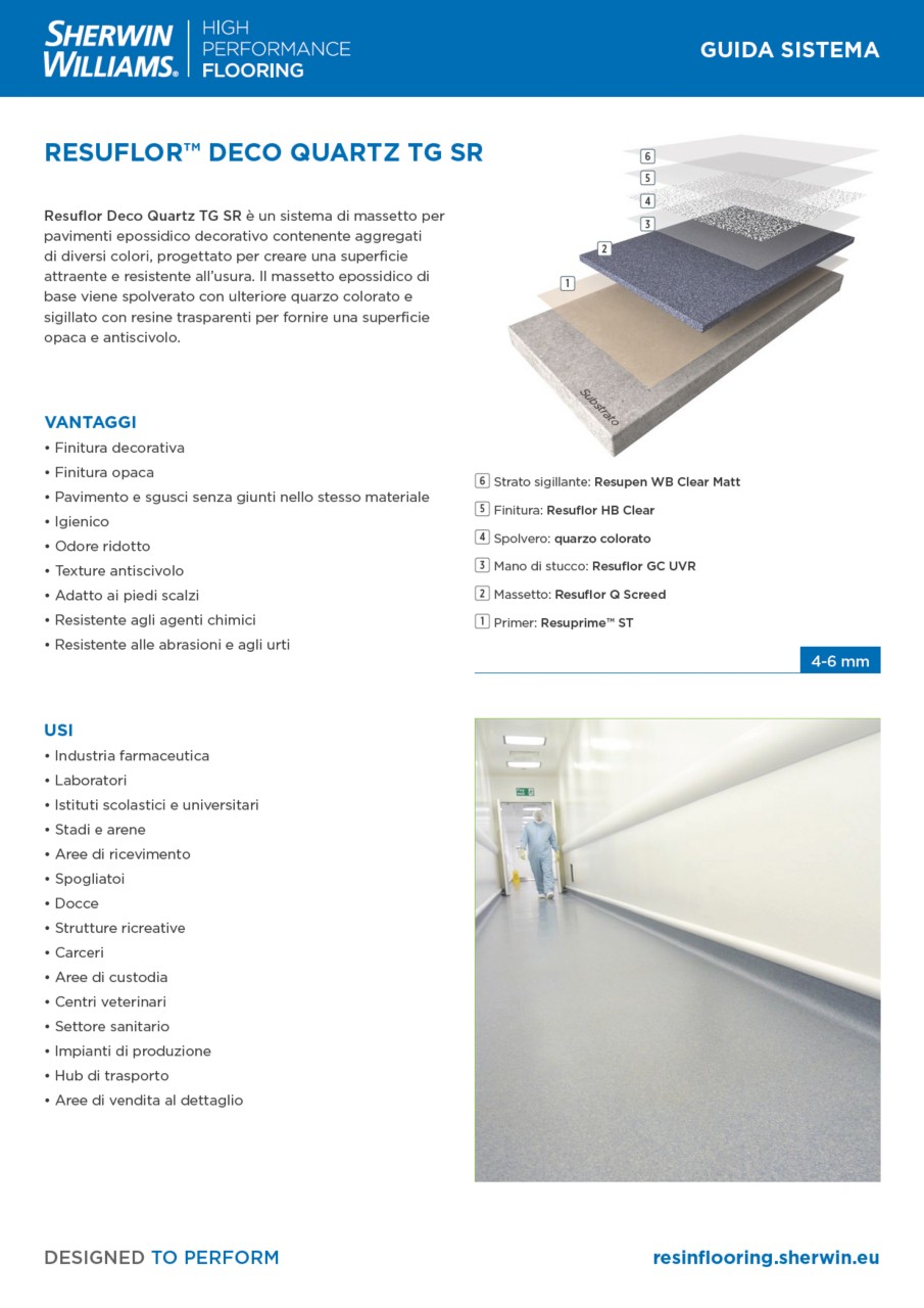 Resuflor Deco Quartz TG SR System Guide