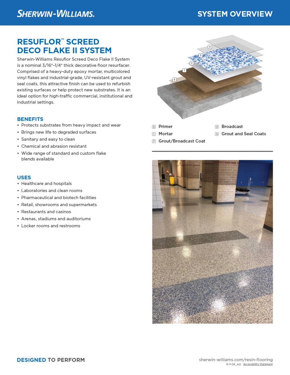 Resuflor Screed Deco Flake II System Guide